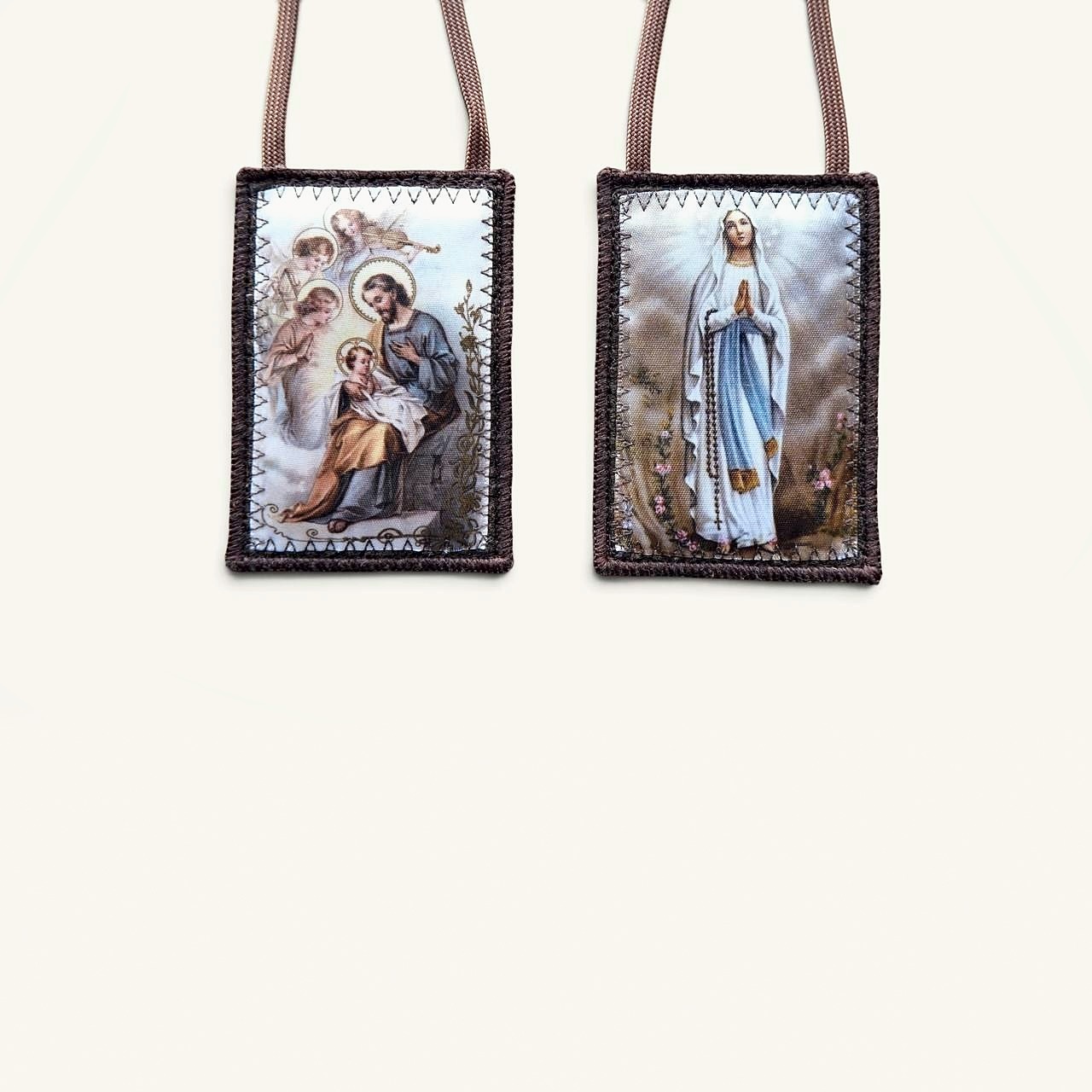 Brown Scapular of Saint Joseph and Our Lady of Lourdes