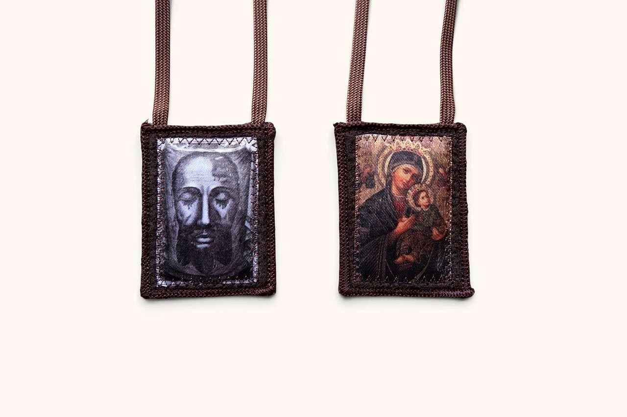 Brown Scapular of Our Lady of Perpetual Help and the Holy Face of Jesus