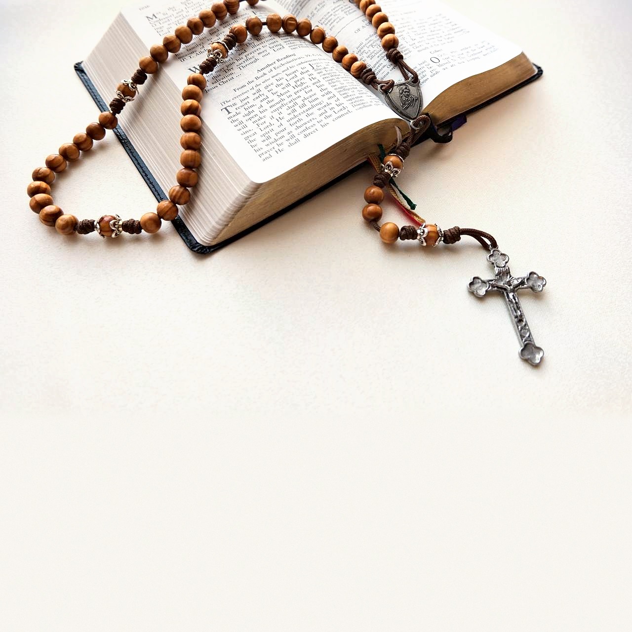 Our Lady & Padre Pio Wooden Rosary — image 1 of 6