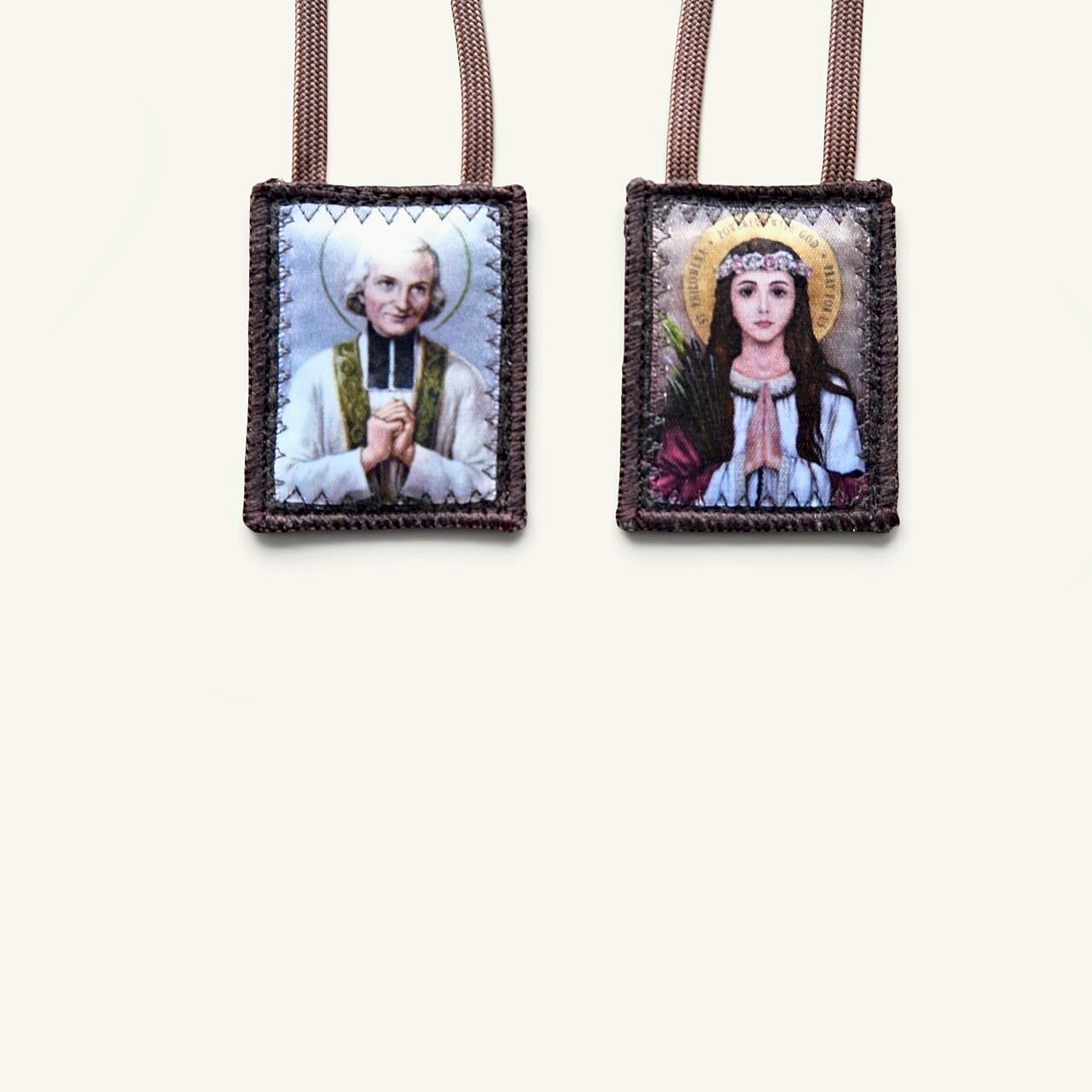 Brown Scapular of Saint John Vianney and Saint Philomena